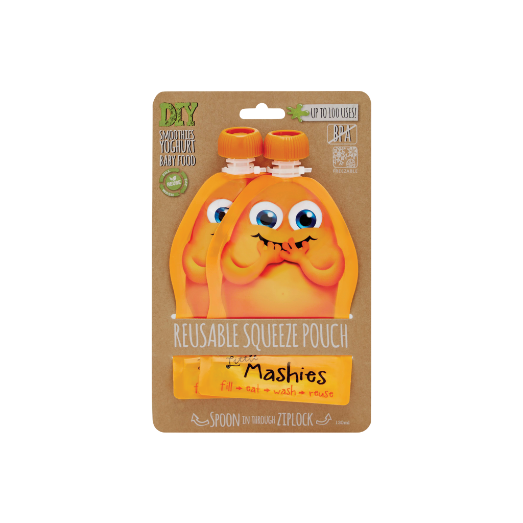 Little Mashies Reusable Squeeze Pouch Pack of 2-The Living Co.
