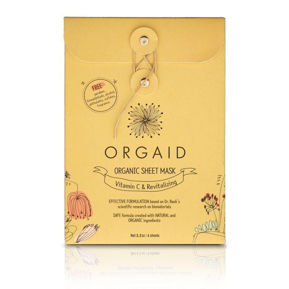 Orgaid Organic Sheet Mask Vitamin C & Revitalizing-The Living Co.