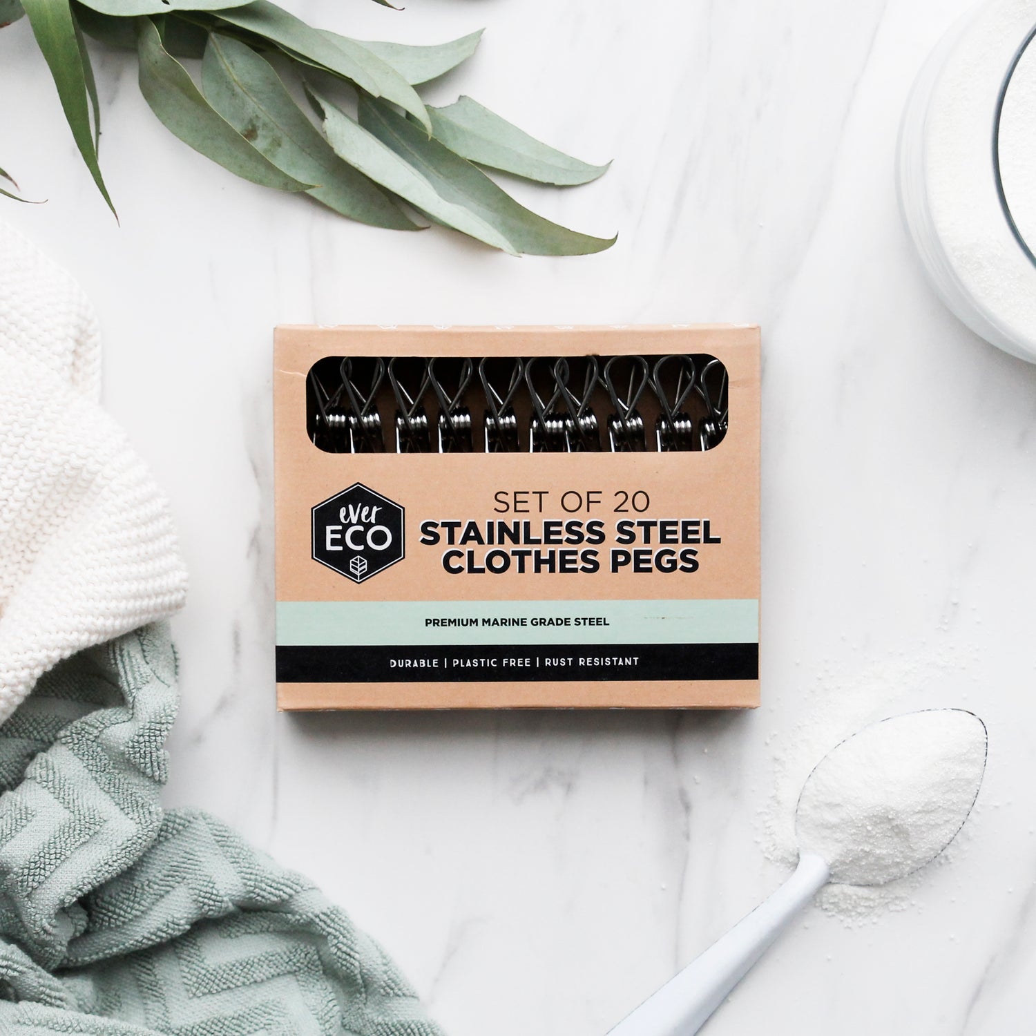 Ever Eco Stainless Steel Clothes Pegs Premium Marine Grade