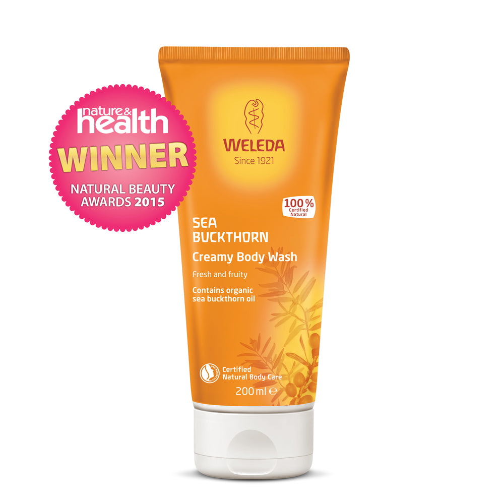 Weleda Sea Buckthorn Creamy Body Wash 200ml-The Living Co.