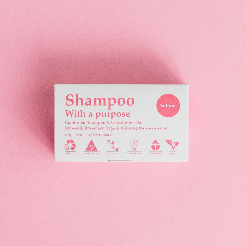 Shampoo With A Purpose Volume Shampoo/Conditioner Bar-The Living Co.