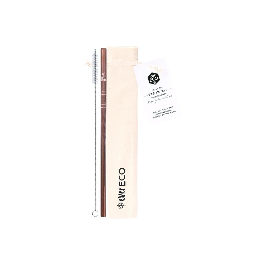 Ever Eco On-The-Go Straw Kit - Rose Gold 1pk