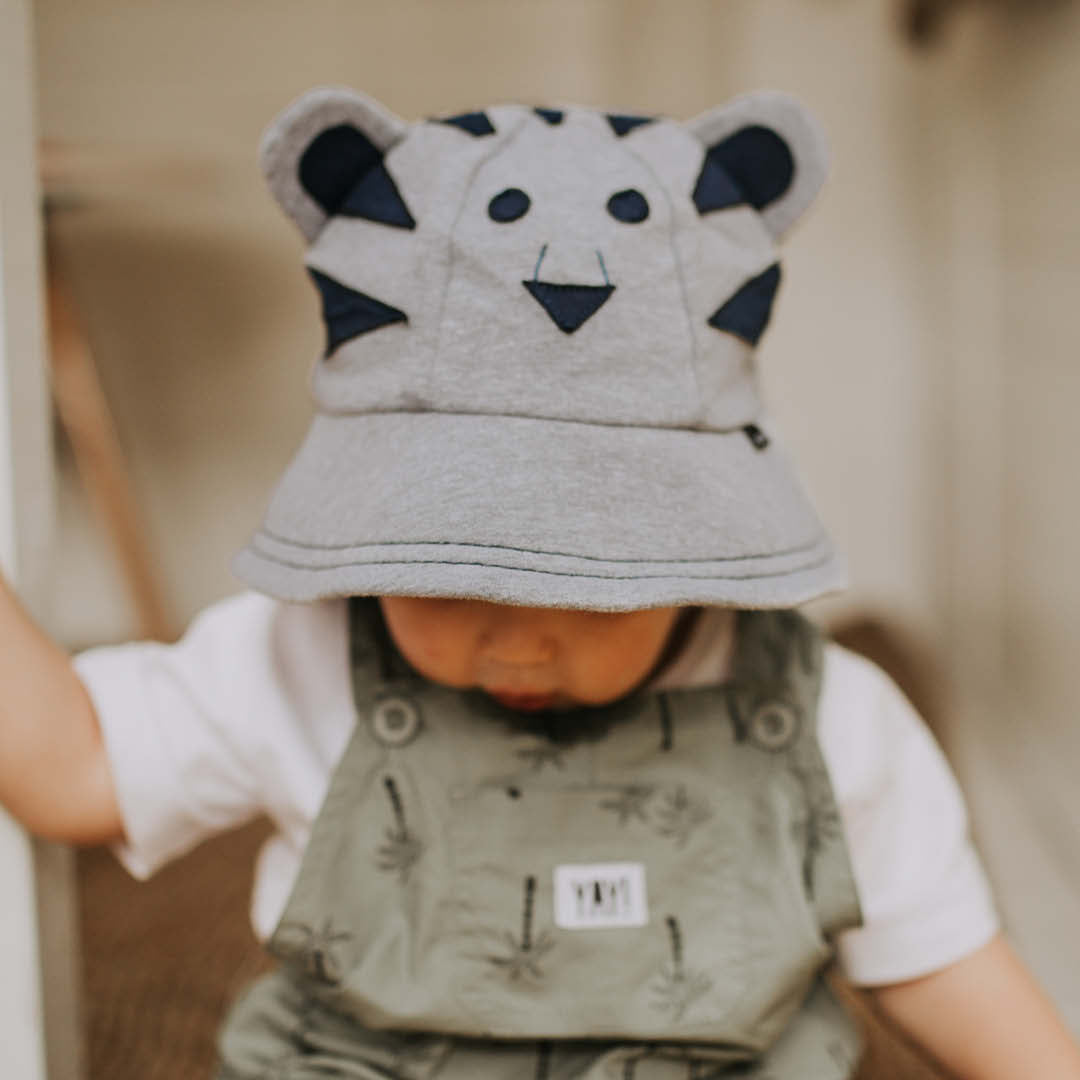 Bedhead Toddler Bucket Sun Hat - Tiger Grey Marle-The Living Co.