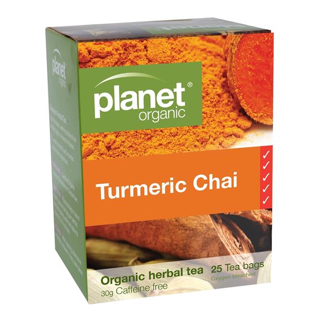 Planet Organic Turmeric Chai Tea Bags 25