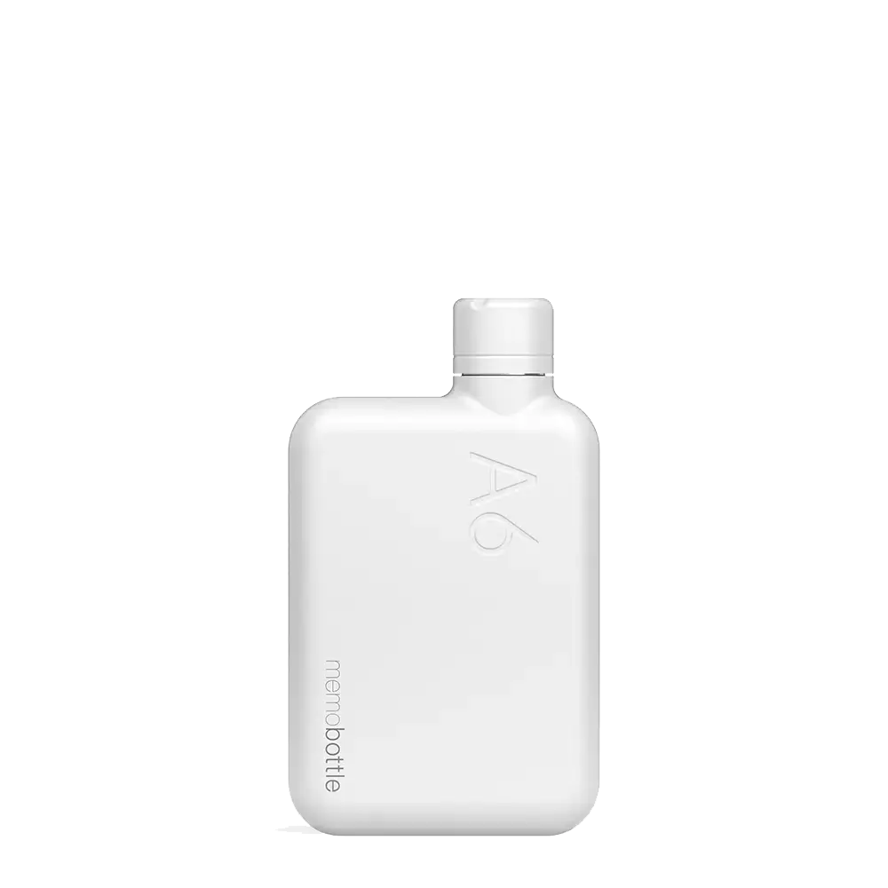 White bottle with 'A6' branding on a white background
