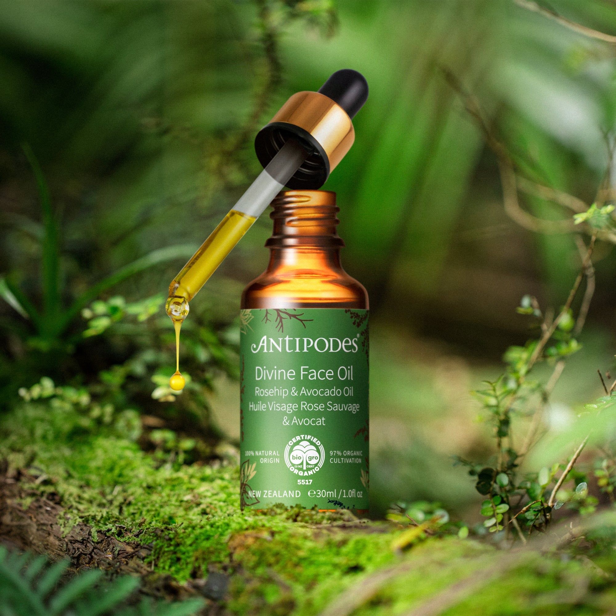 Antipodes Divine Face Oil Rosehip & Avocado Oil-The Living Co.