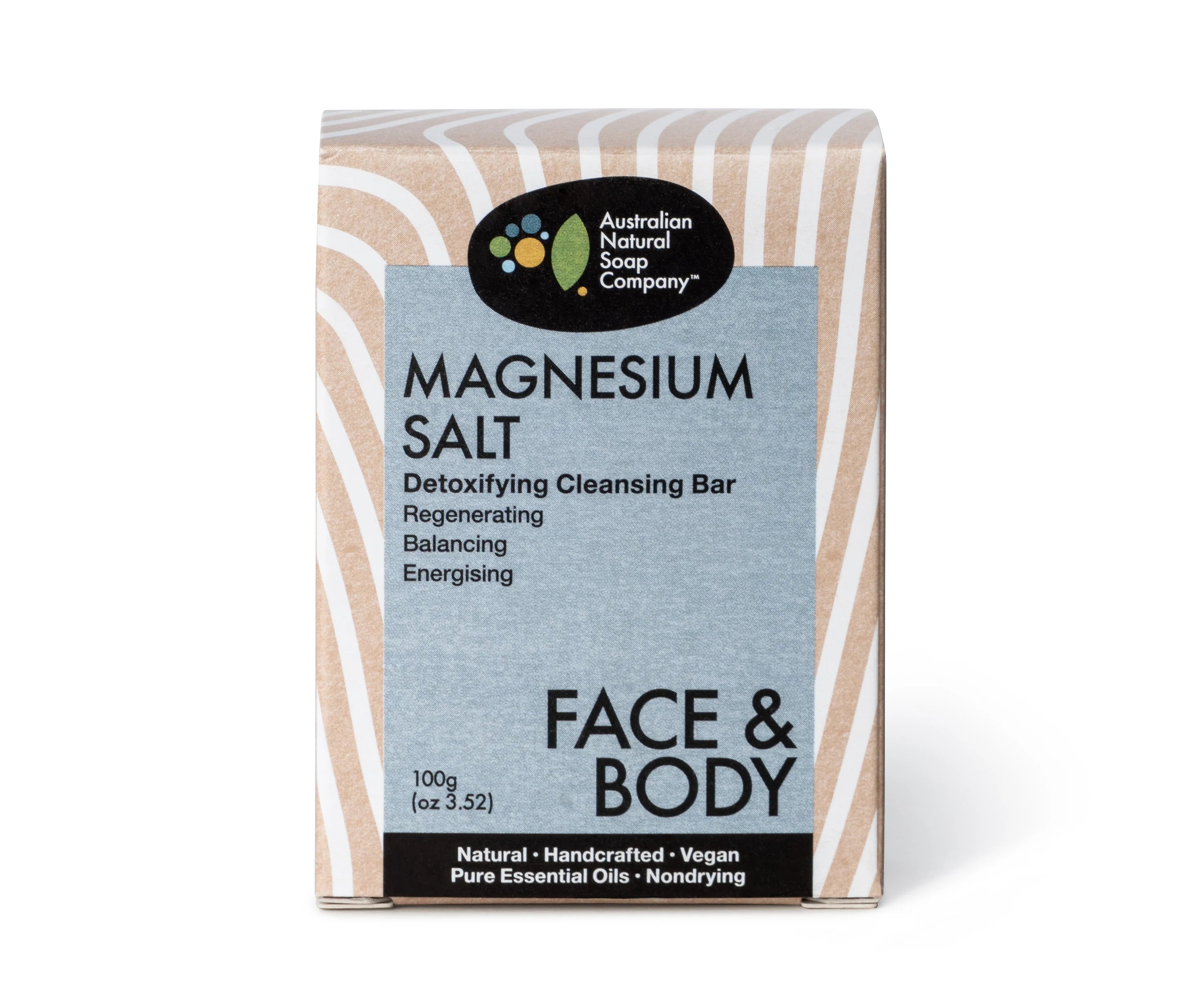 Australian Natural Soap Company Magnesium Salt Detoxifying Cleanser 100g-The Living Co.