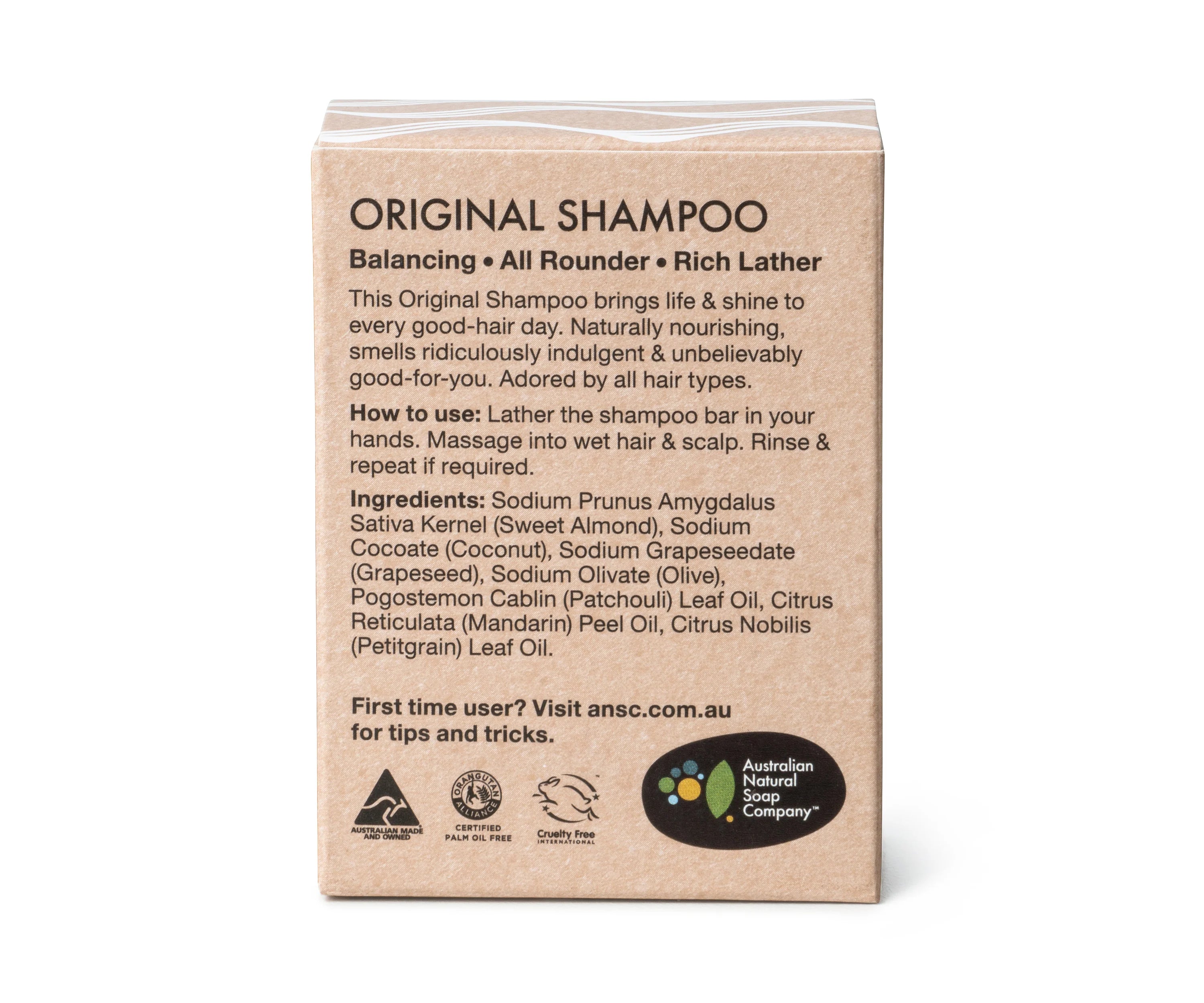 Australian Natural Soap Company Original Solid Shampoo Bar-The Living Co.
