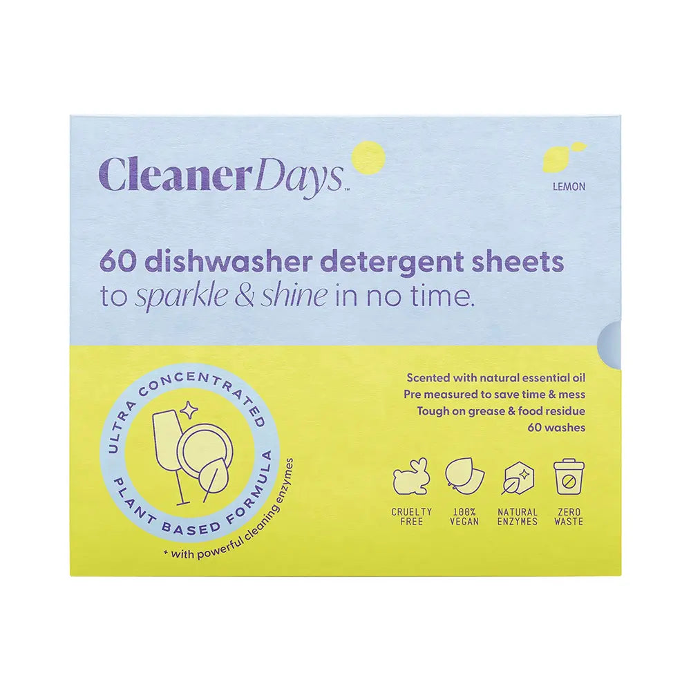 Cleaner Days Dishwasher Detergent Sheets-The Living Co.