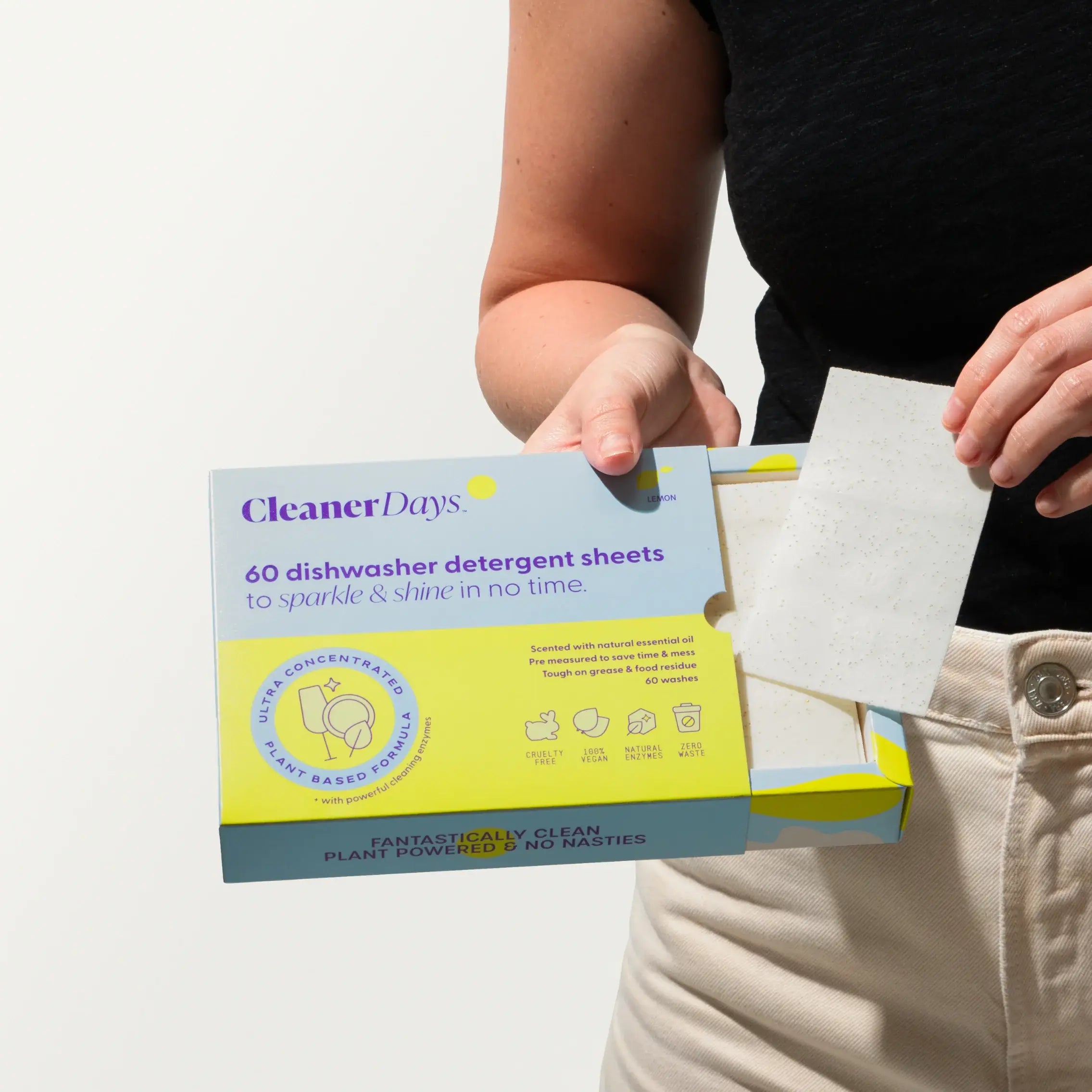 Cleaner Days Dishwasher Detergent Sheets-The Living Co.