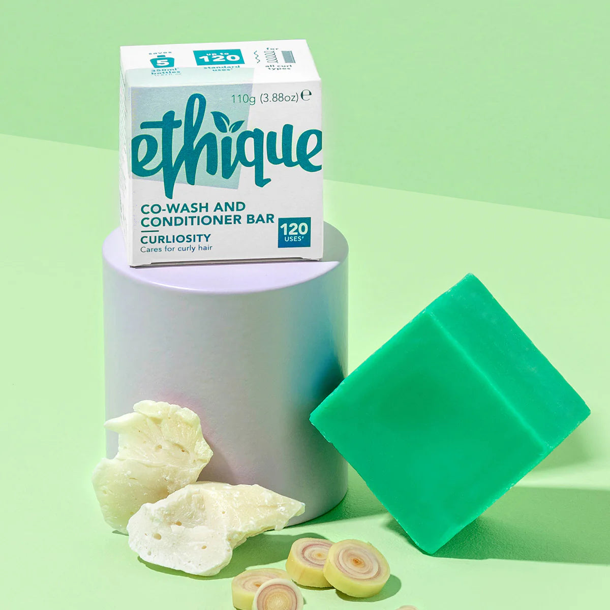 Ethique Moisturising Conditioner Bar for Curly and Coily Hair: Curliosity-The Living Co.