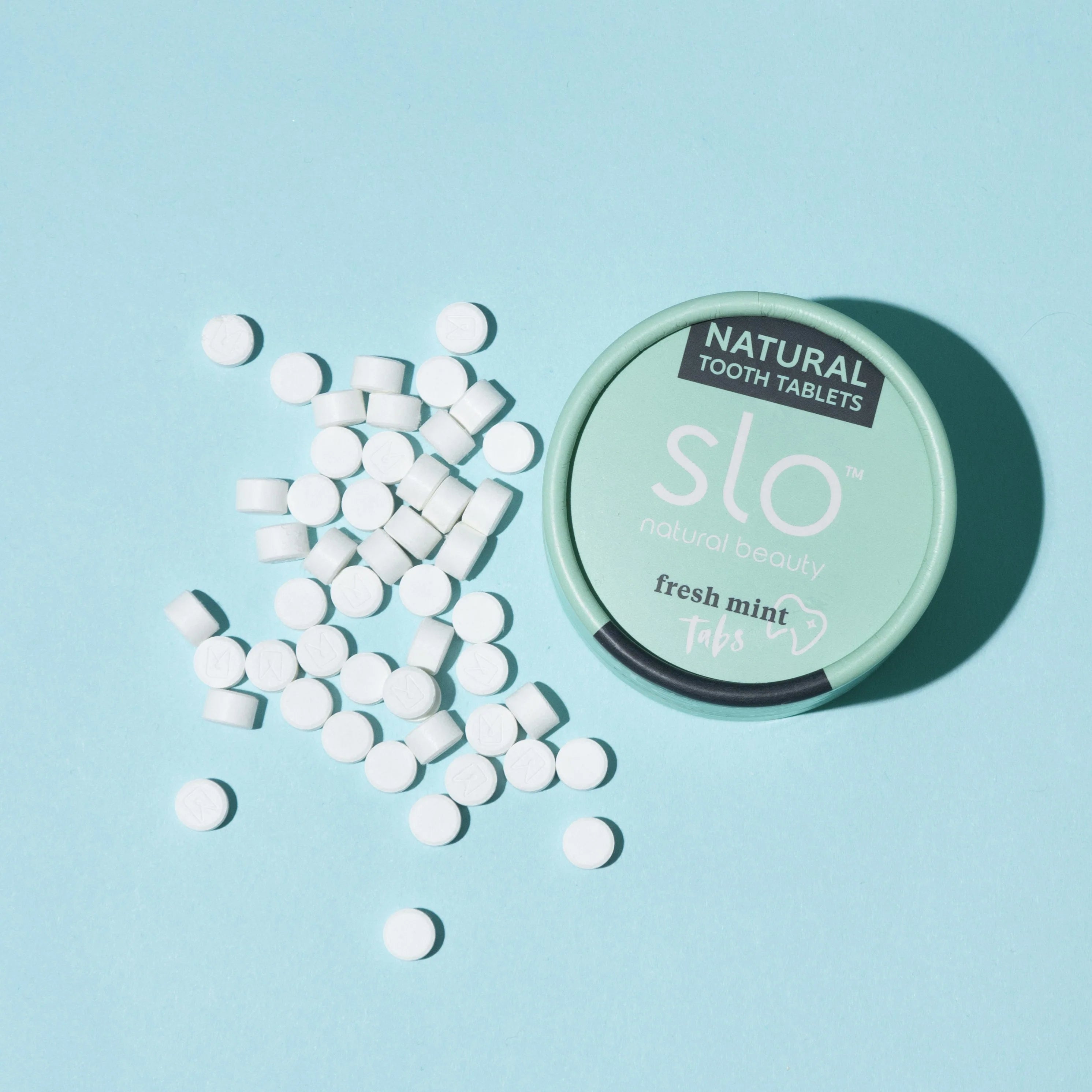 SLO Natural Fresh Mint Toothpaste Tablets – Fluoride-Free Oral Care