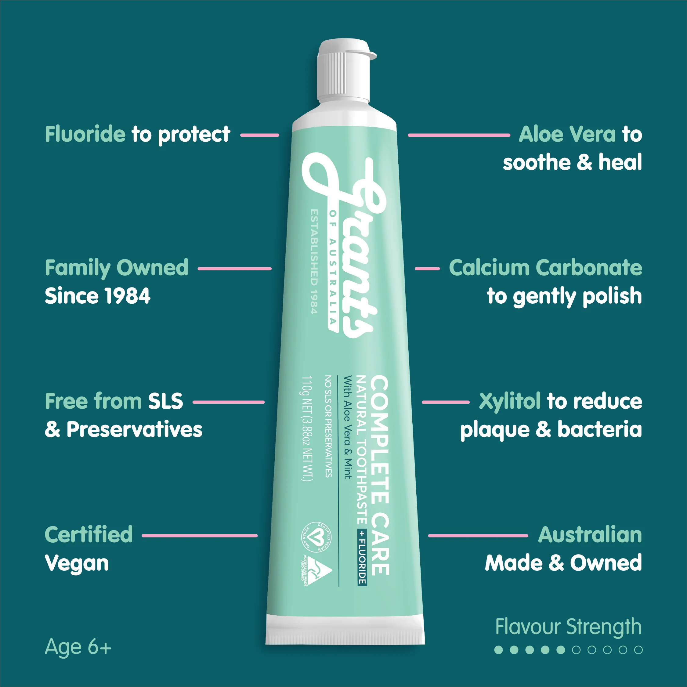 Grants Complete Care with Fluoride Natural Toothpaste-The Living Co.