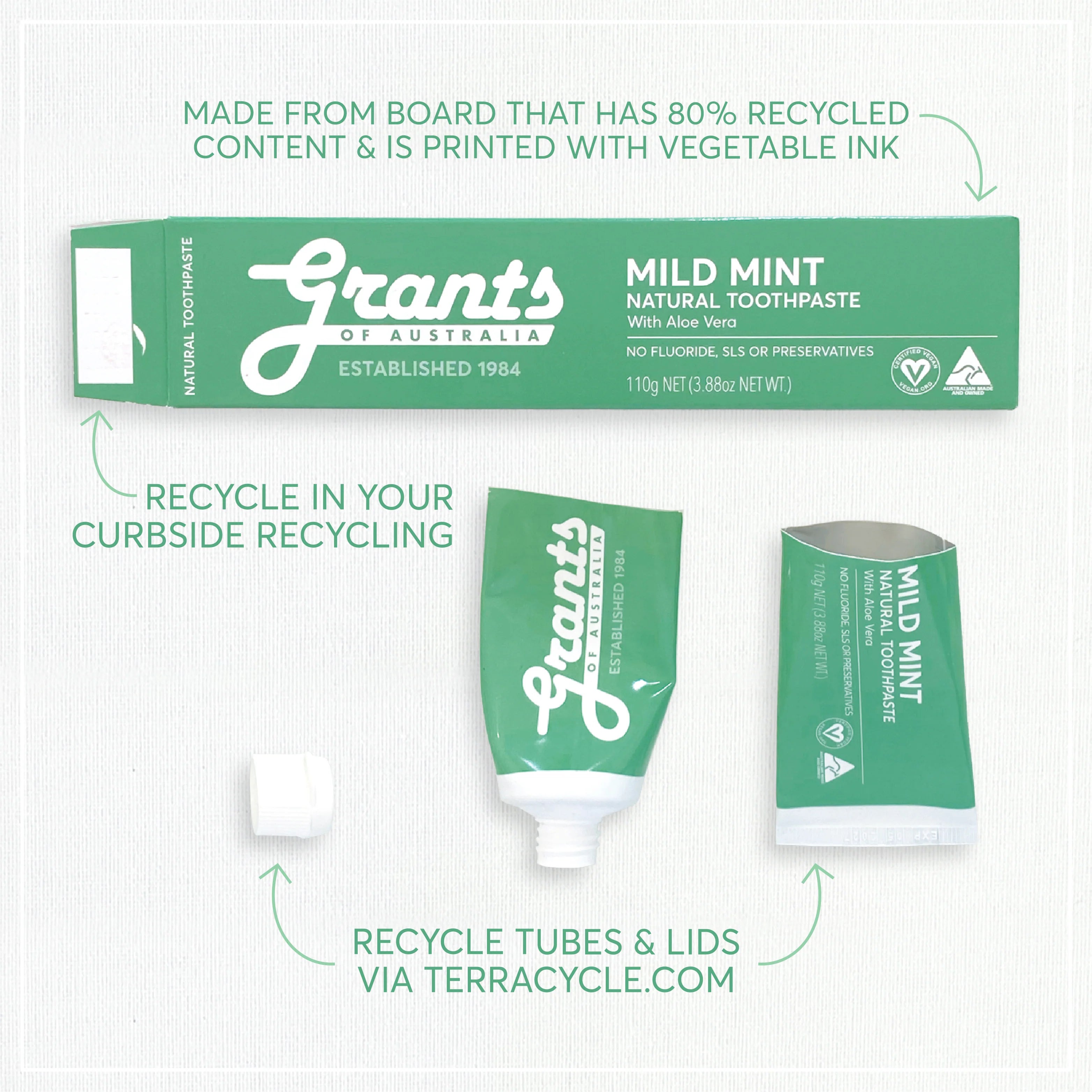 Grants Complete Care with Fluoride Natural Toothpaste-The Living Co.