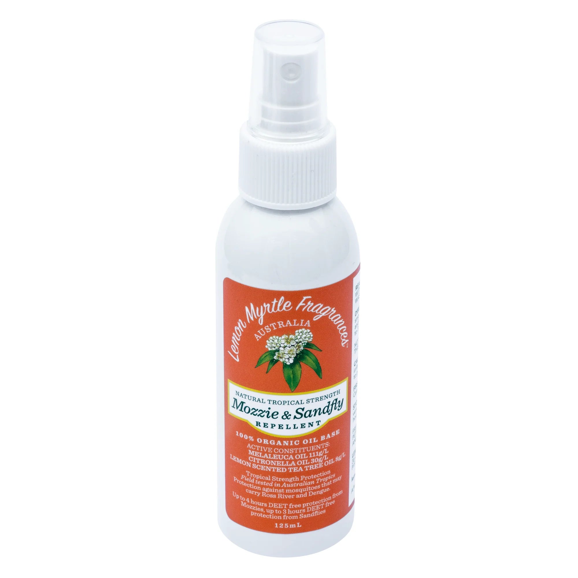 Lemon Myrtle Fragrances Mozzie & Sandfly Repellent 125ml-The Living Co.