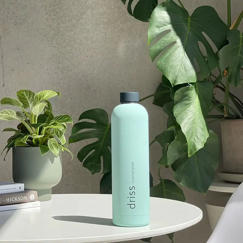 Porter Green Insulated Stainless Steel Bottle | Driss | Mist + Ink 1L-The Living Co.