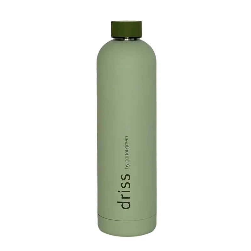 Porter Green Insulated Stainless Steel Bottle | Driss | Sage + Olive 1L-The Living Co.