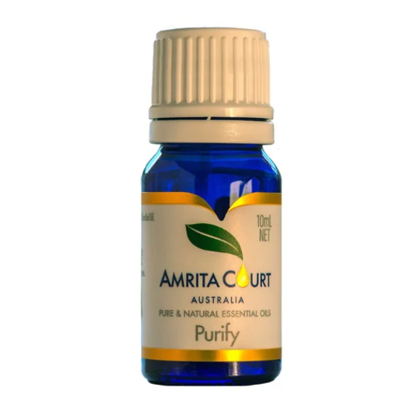 Amrita Court Heart Lock Aroma Necklace + Purify Essential Oil 10ml Pk-The Living Co.