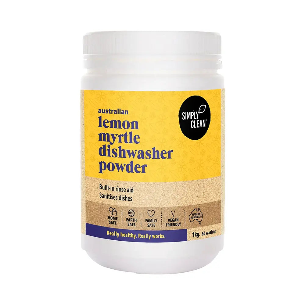Simply Clean Lemon Myrtle Dishwasher Powder-The Living Co.