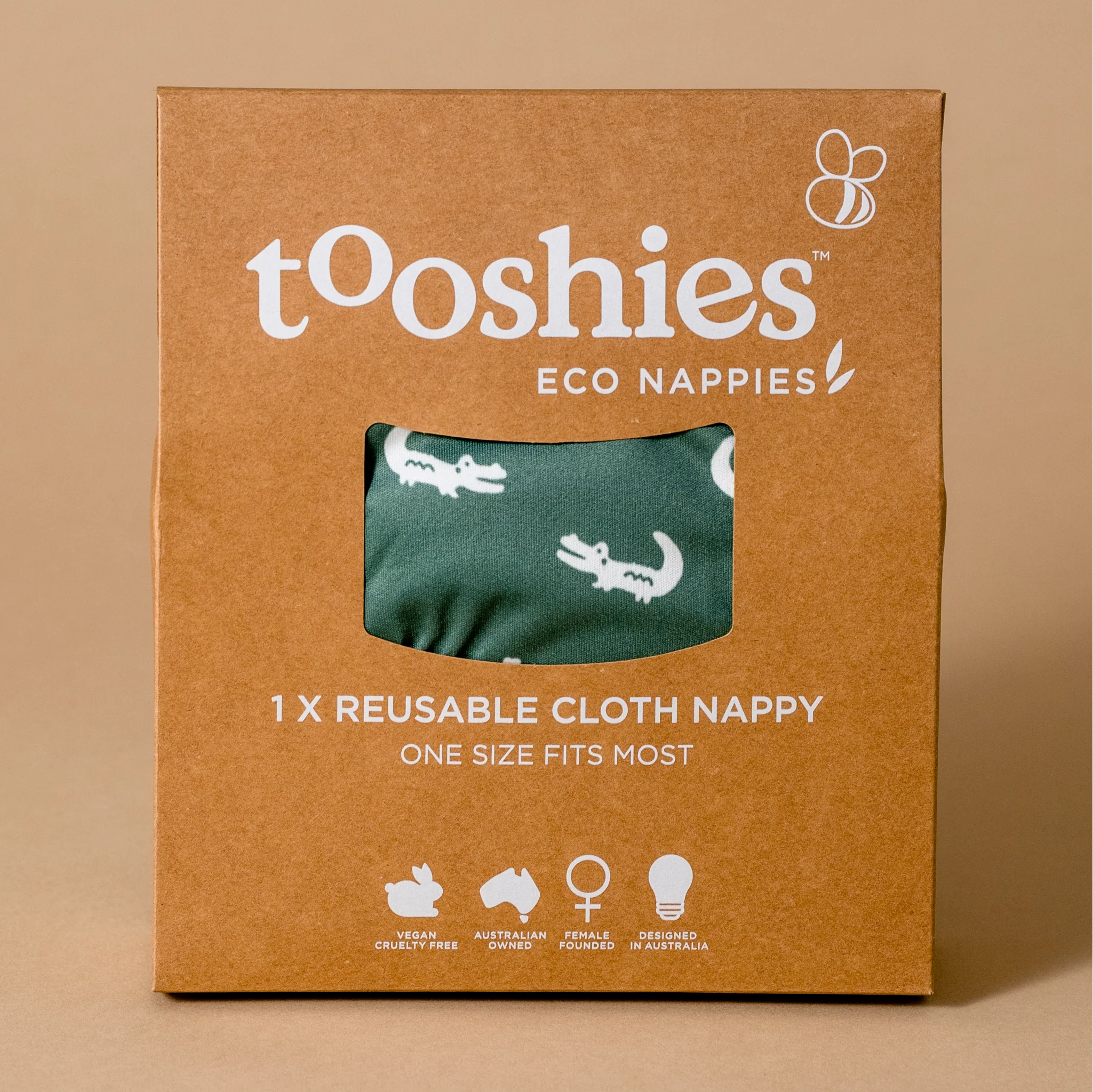 Tooshies Reusable Cloth Nappies 4 Pack-The Living Co.