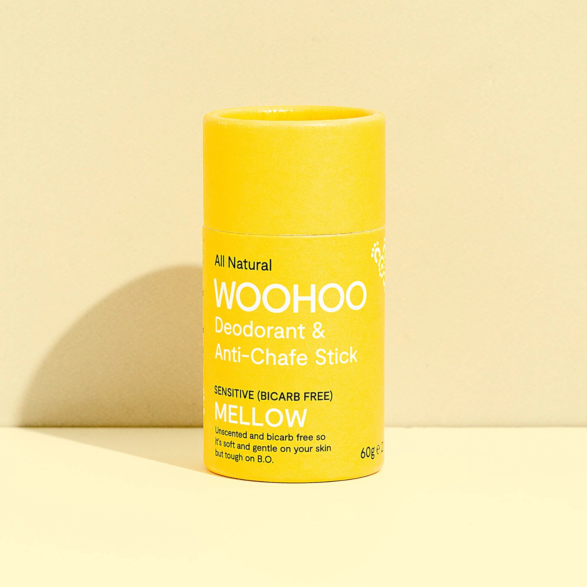 Woohoo Natural Deodorant & Anti-Chafe Stick (Mellow) 60g-The Living Co.