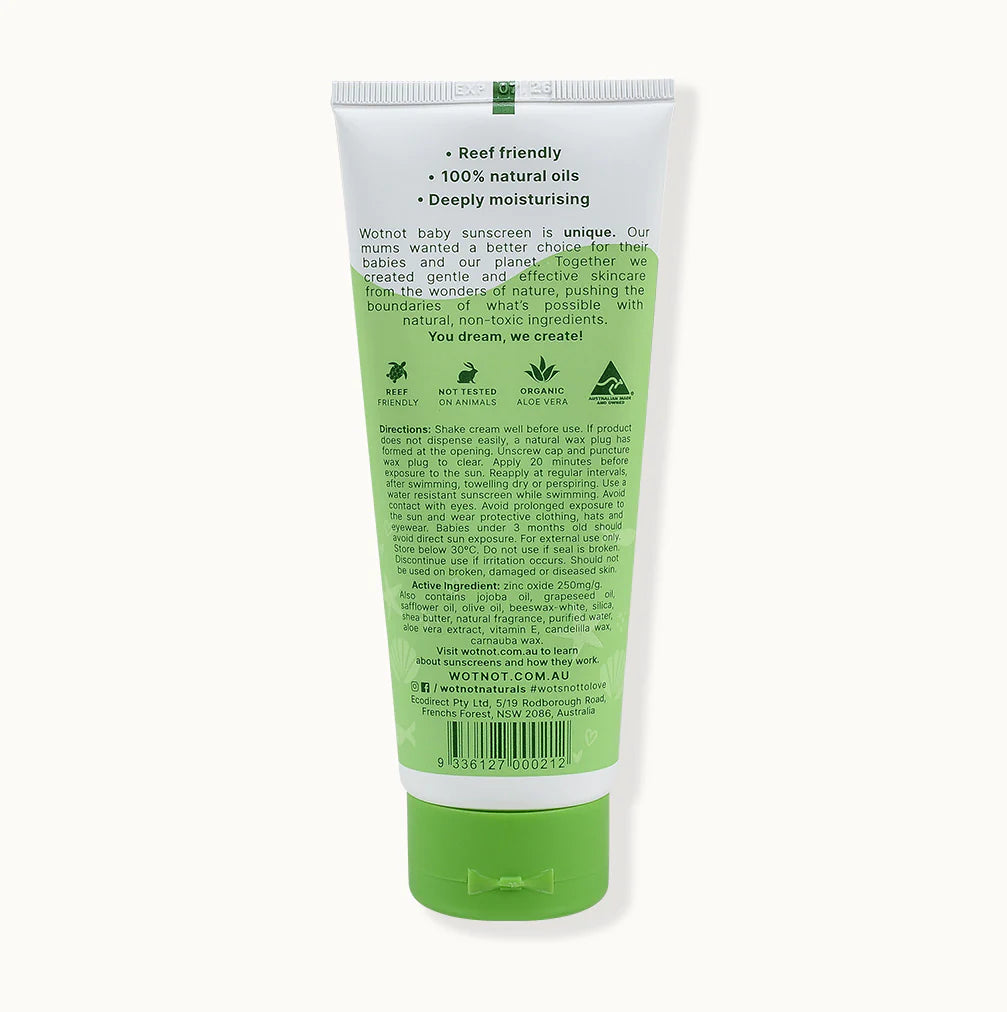 Wotnot 30 SPF Natural Baby Sunscreen-The Living Co.