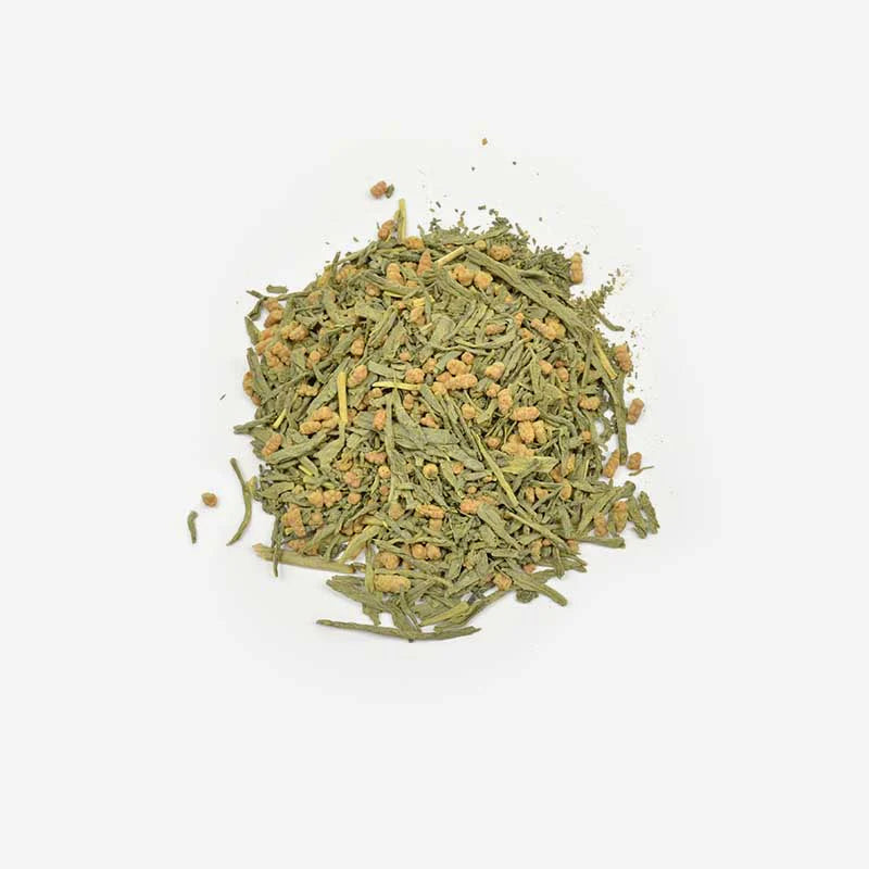 Dry green herbs on a white background
