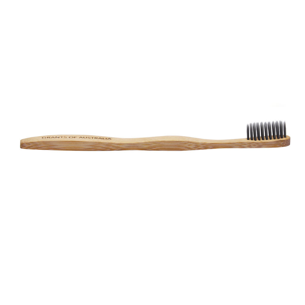 Grants Toothbrush Bamboo with Charcoal Bristles Adult Ultra Soft-The Living Co.