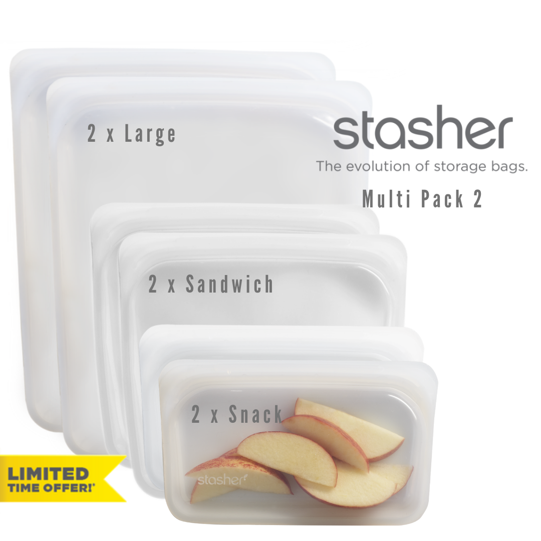 Stasher Bags Multi Packs Clear-The Living Co.