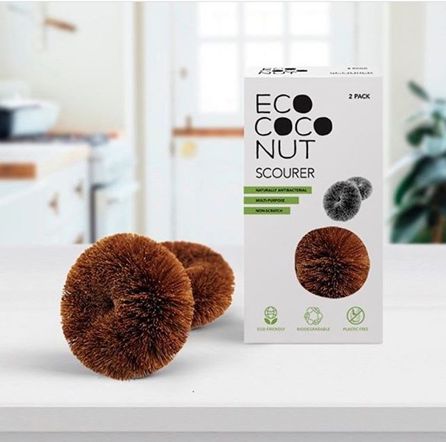 EcoCoconut Coconut Fibre Scourer 2 pack-The Living Co.