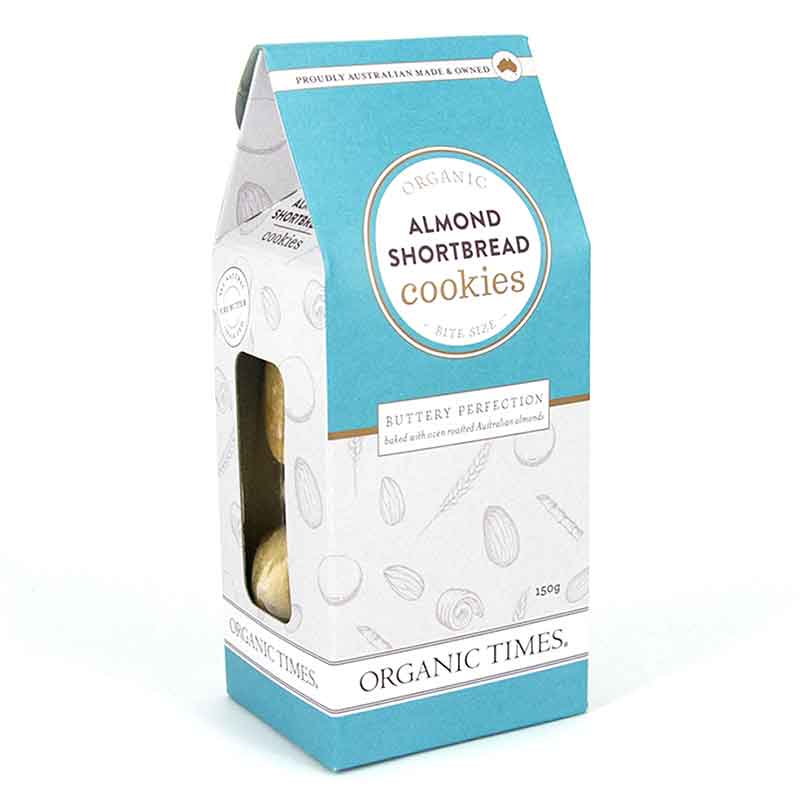 Organic Times Almond Shortbread Cookies 150g-The Living Co.