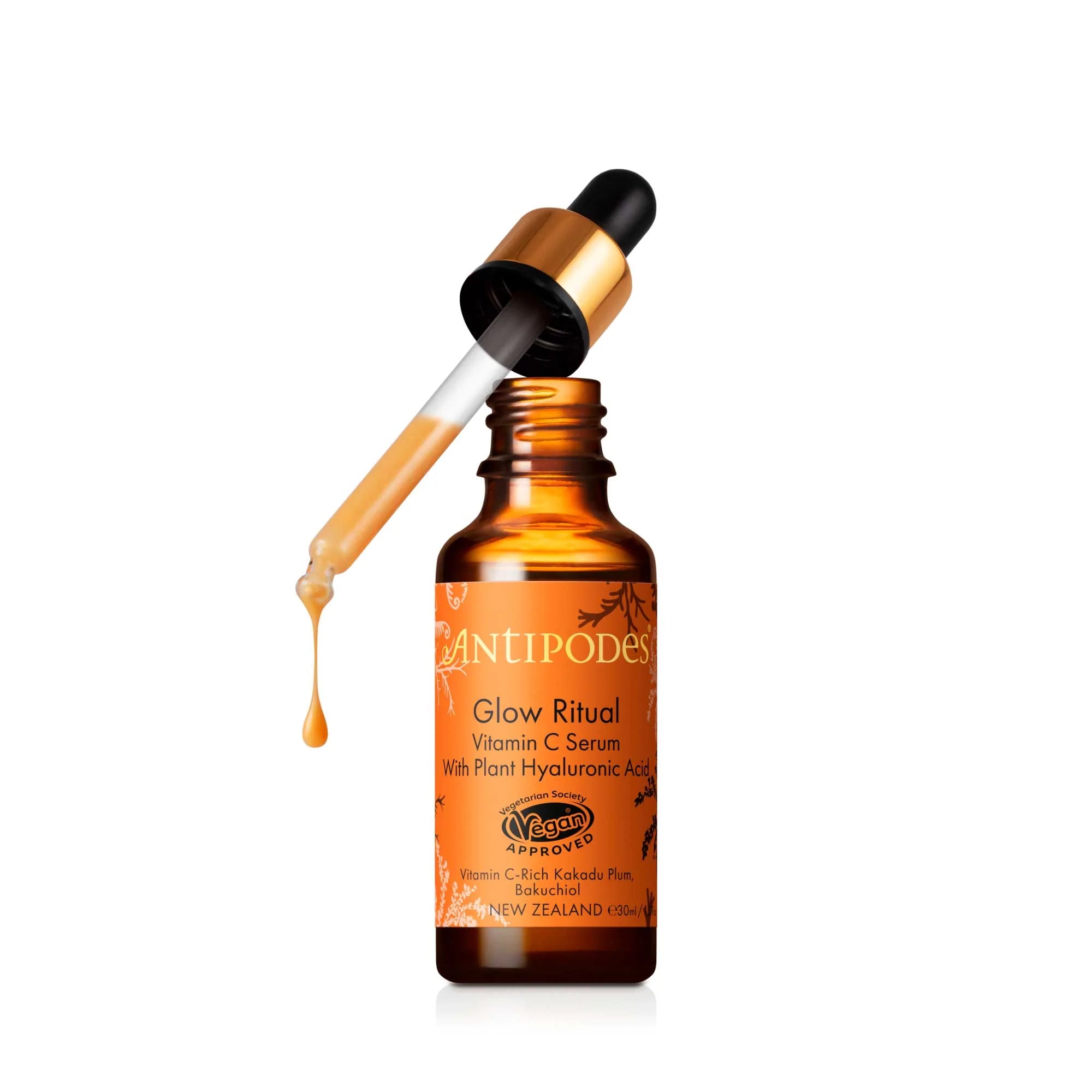 Antipodes Glow Ritual Vitamin C Serum With Plant Hyaluronic Acid 30ml-The Living Co.
