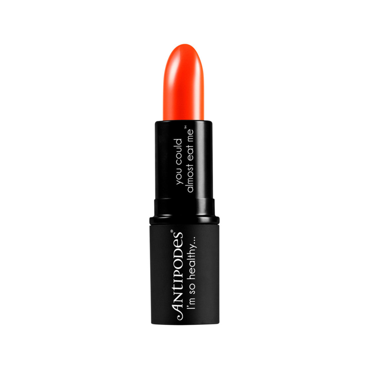 Antipodes Piha Beach Tangerine Moisture-Boost Natural Lipstick 4g-The Living Co.