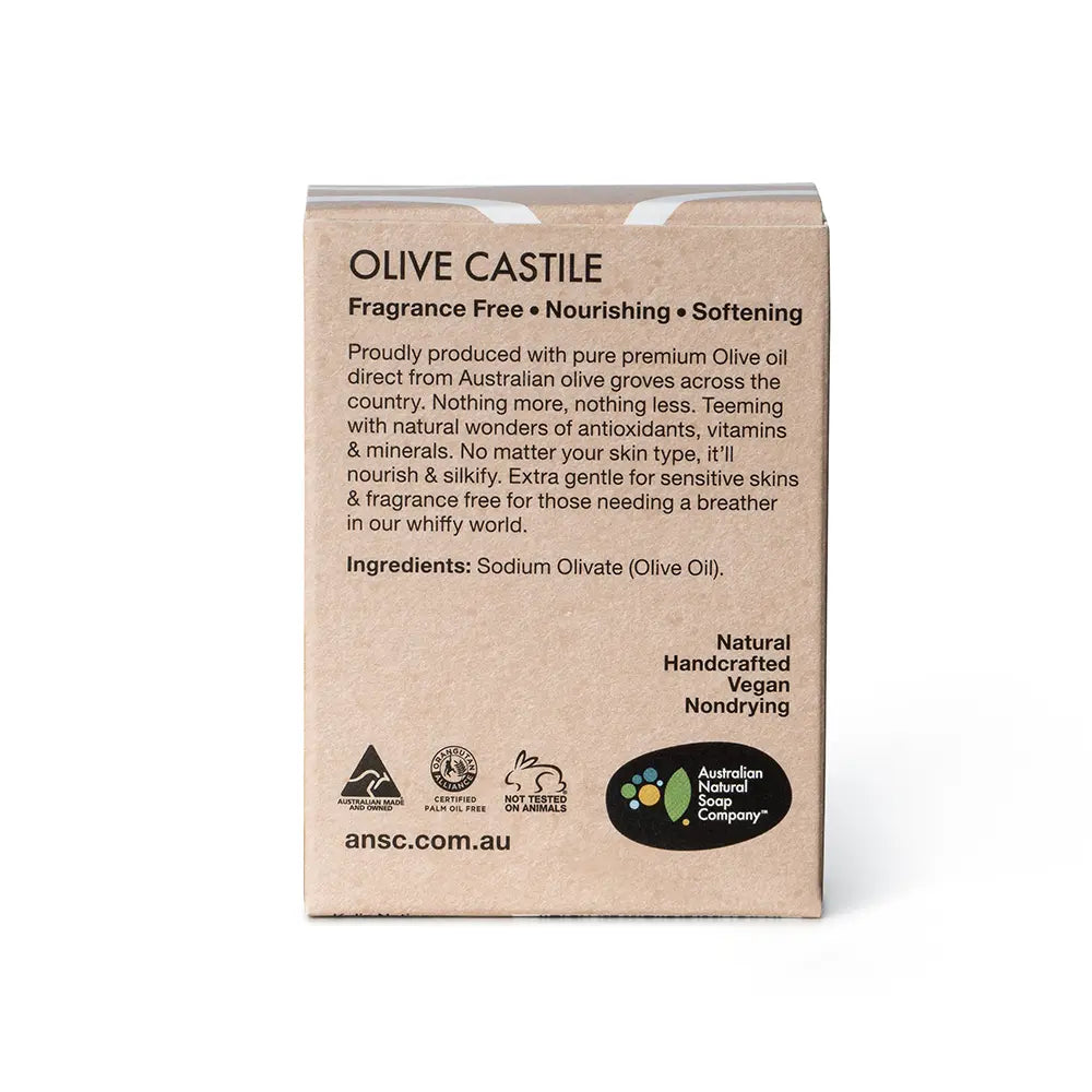 Australian Natural Soap Company Olive Castile Soap-The Living Co.