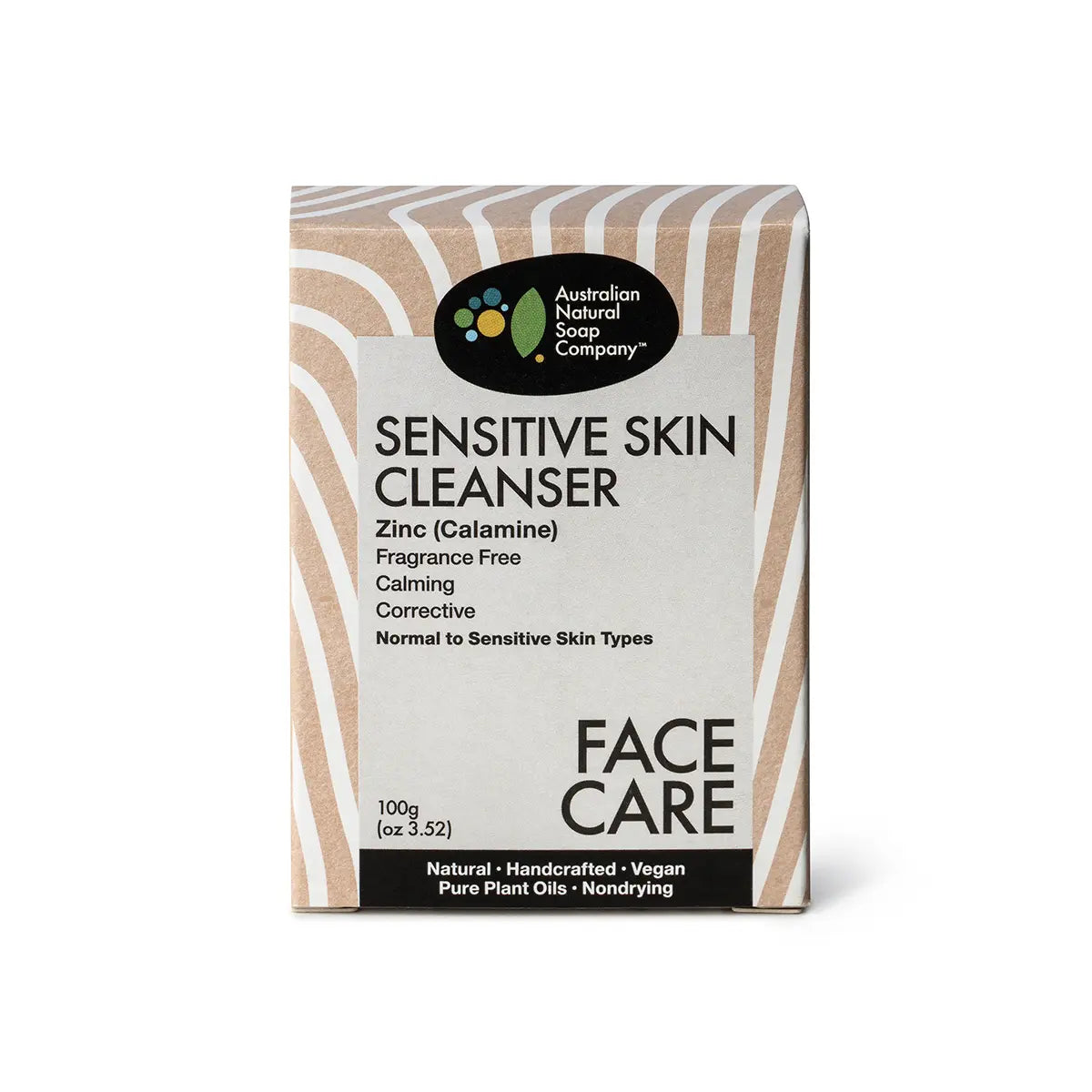 Australian Natural Soap Company Sensitive Skin Facial Cleanser - Zinc (Calamine)-The Living Co.