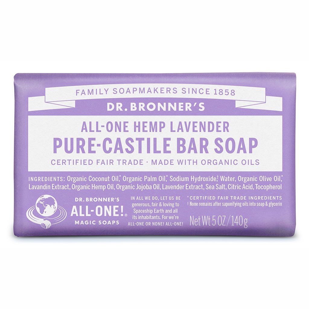 Dr. Bronner's Pure Castile Bar Soap Lavender 140g