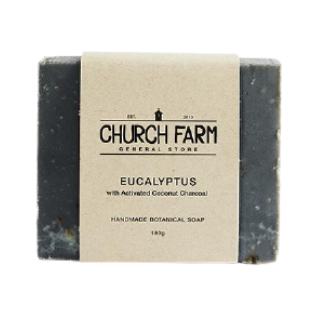 Church Farm Eucalyptus & Activated Charcoal Soap-The Living Co.