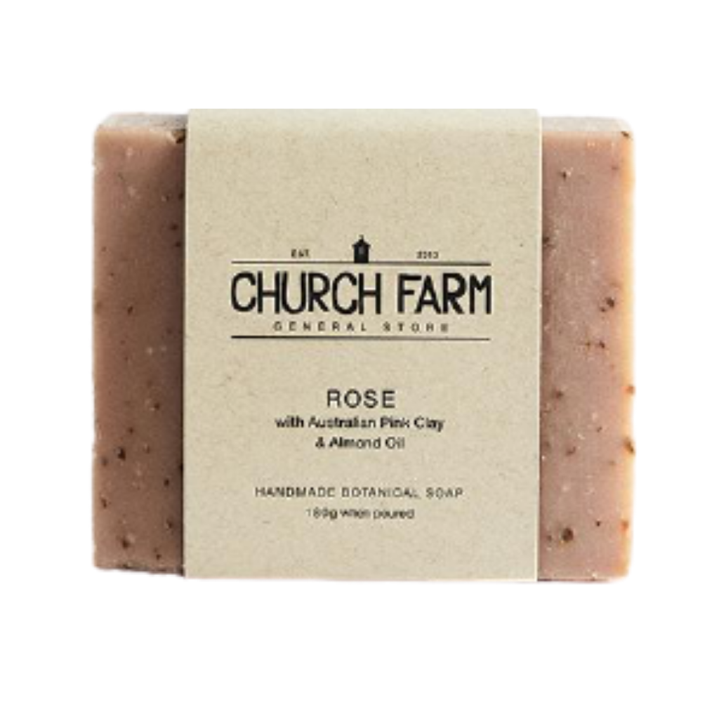 Church Farm Rose & Pink Clay Soap-The Living Co.
