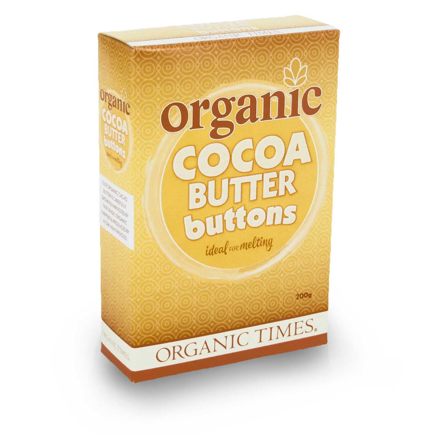 Organic Times Cocoa Butter Buttons 200g-The Living Co.