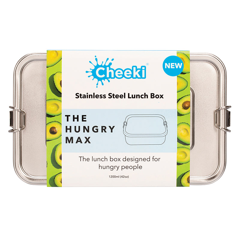 Cheeki Stainless Steel Lunch Box The Hungry Max 1200ml-The Living Co.