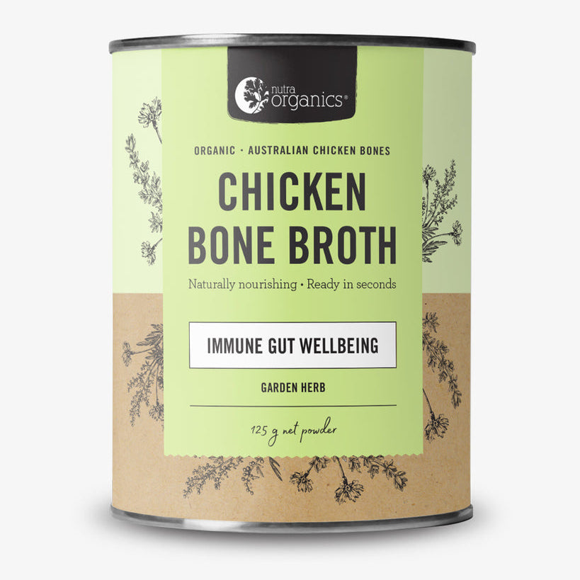 Nutra Organics Chicken Bone Broth Garden Herb-The Living Co.
