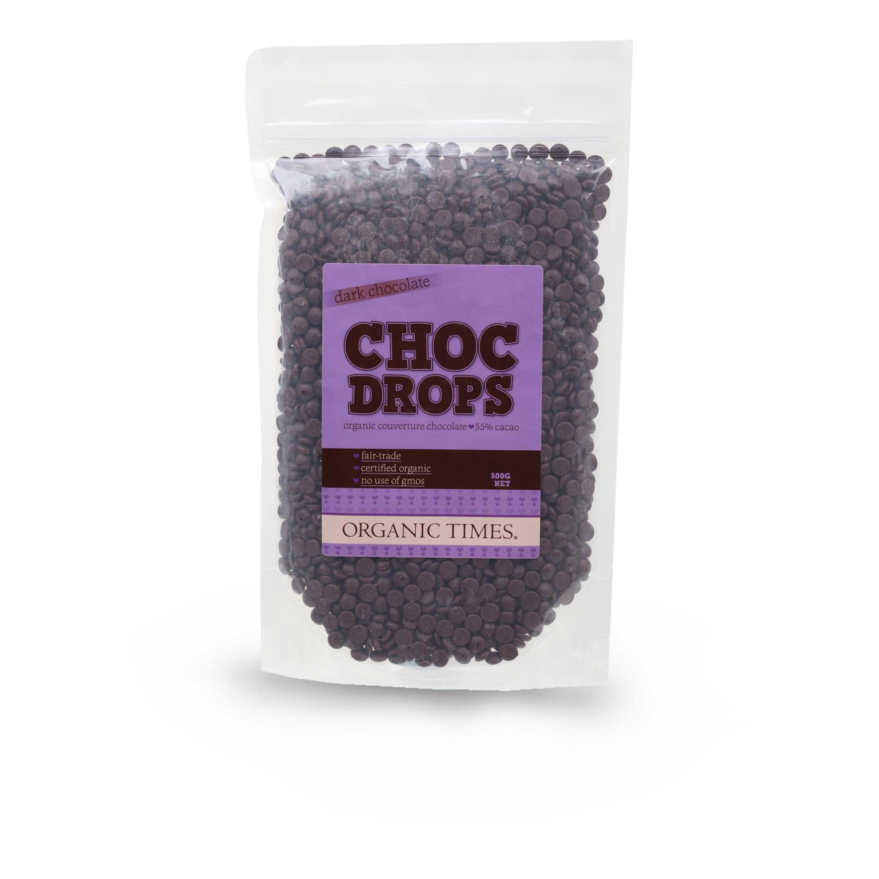 Organic Times Dark Chocolate Drops-The Living Co.