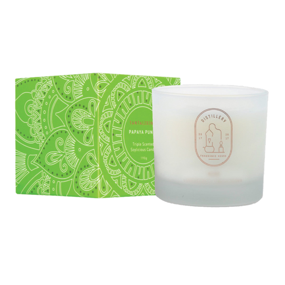 Distillery Fragrance House Soy Candle Tantalising (Papaya Punch)-The Living Co.