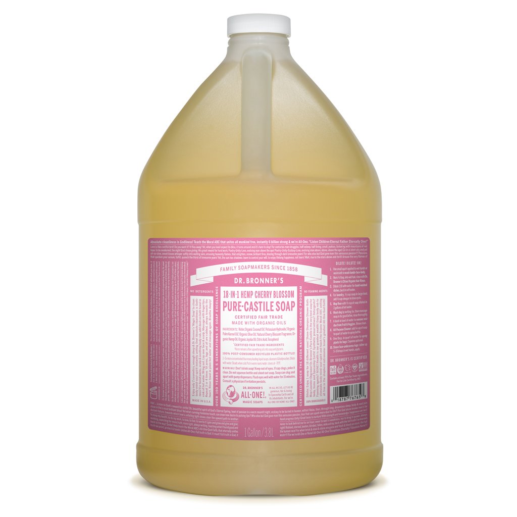 Dr. Bronner's Pure-Castile Liquid Soap Cherry Blossom-The Living Co.