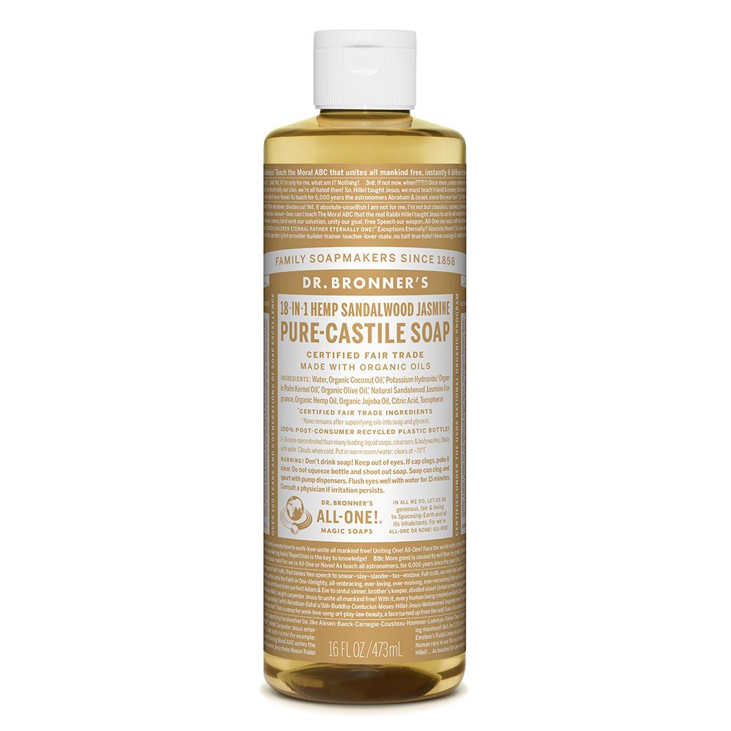 Dr. Bronner's Pure-Castile Liquid Soap Sandalwood Jasmine-The Living Co.