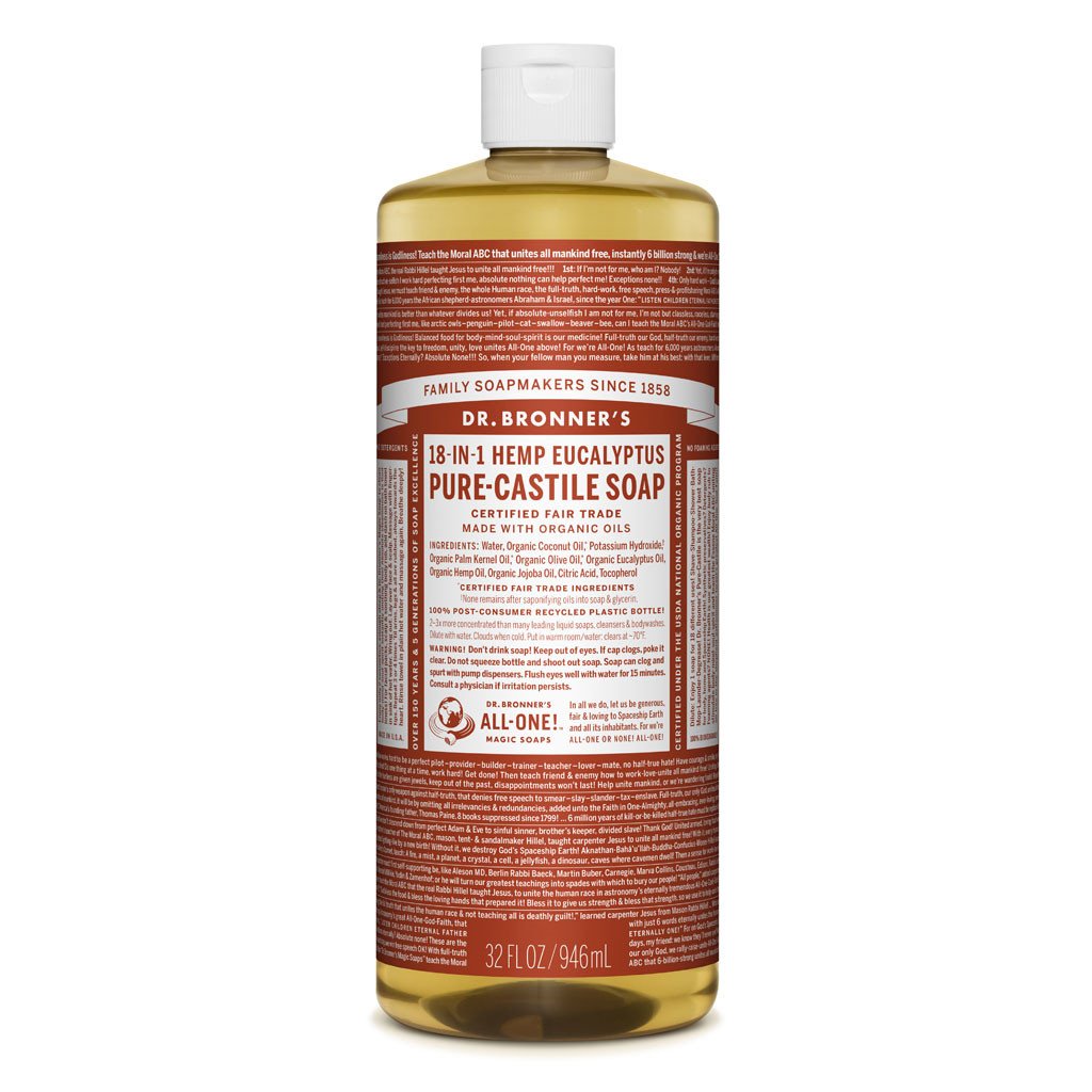 Dr. Bronner's Pure-Castile Liquid Soap Eucalyptus-The Living Co.