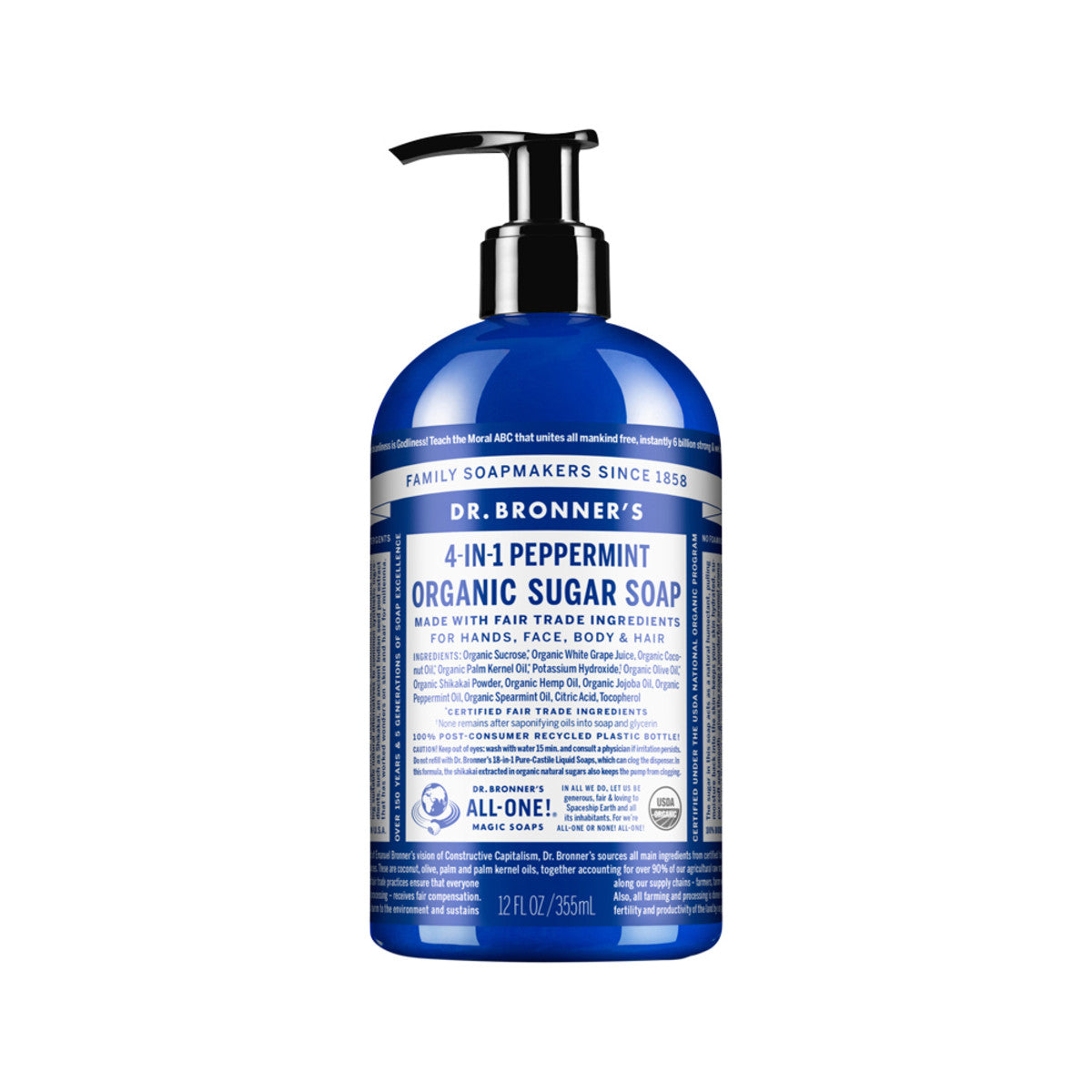 Dr. Bronner's Sugar Soap Peppermint-The Living Co.