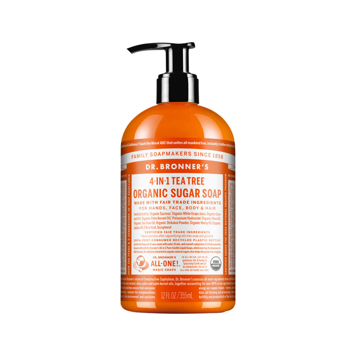 Dr. Bronner's Sugar Soap Tea Tree-The Living Co.