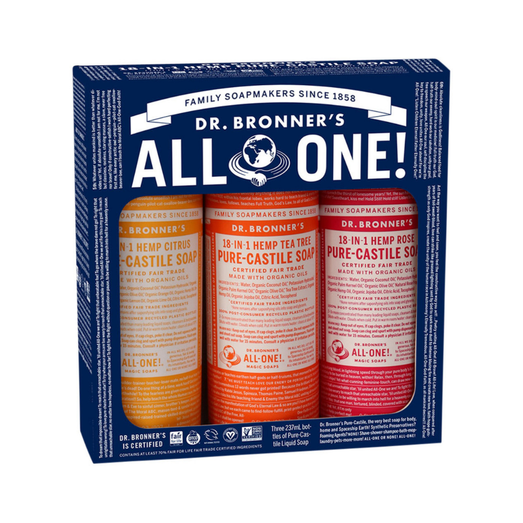 Dr. Bronner's Pure-Castile Soap Liquid Summer Lovin' 237ml x 3 Pack-The Living Co.