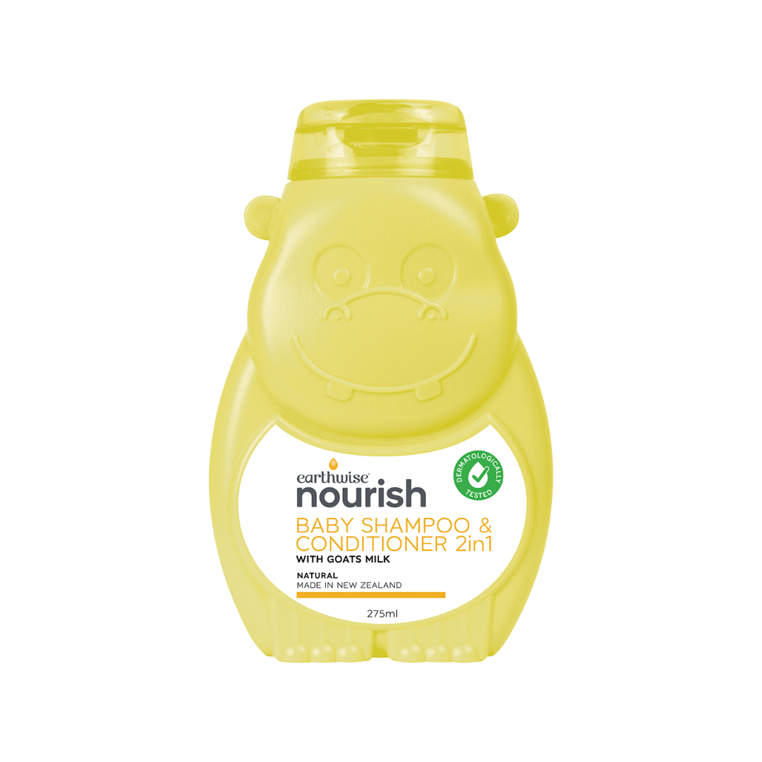 Earthwise Nourish Hippo Baby Shampoo & Conditioner 2in1 275ml-The Living Co.